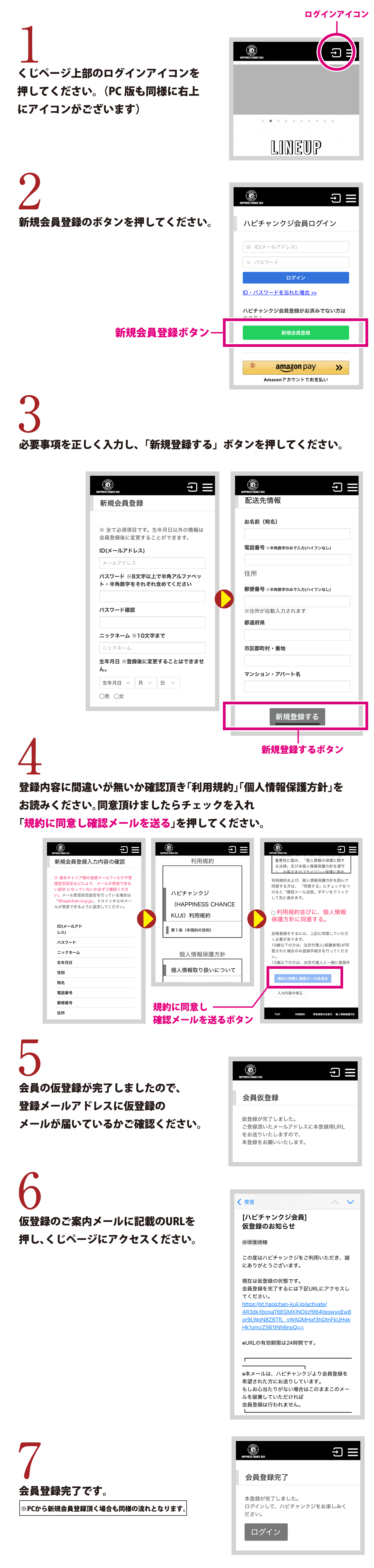 会員登録方法詳細